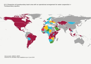 map of water cooperation: groundwater