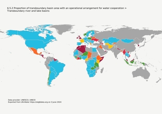 map of water cooperation: surface water